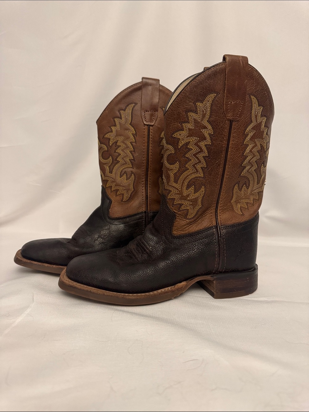 Boy’s Two-Tone Full Grain Leather Cody James Western Boots